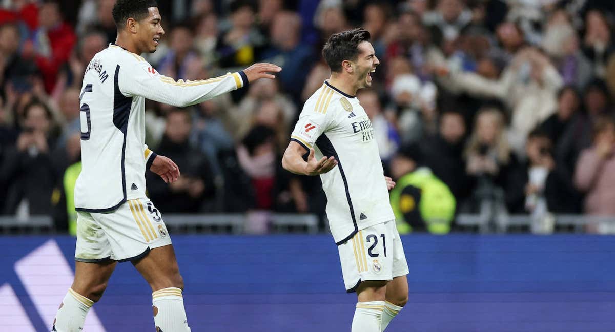 Brahim celebra su gol contra el Granada./REUTERS