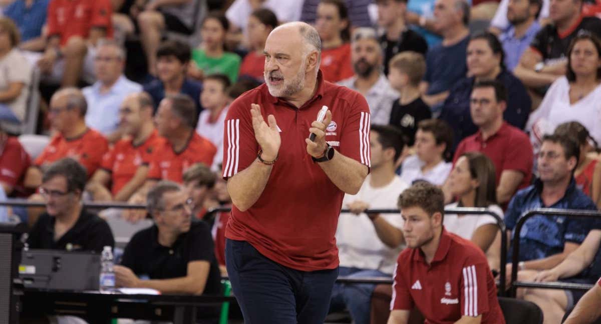 Pablo Laso en un partido con el Bayern de Múnich.