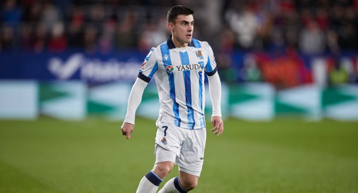 Barrenetxea, durante el Osasuna - Real Sociedad.