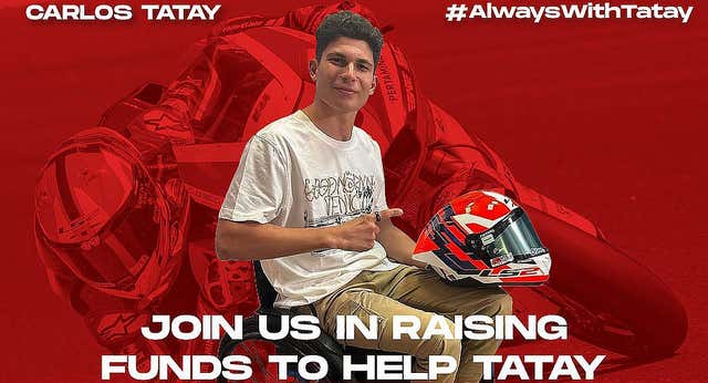 Pilotos de Motogp, patrocinadores y hasta Andy y Lucas se vuelcan con Carlos Tatay