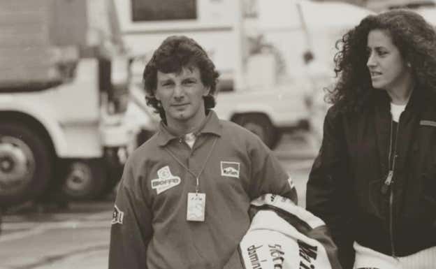 Nadia Padovani y Fausto Gresini, de jóvenes. Redes sociales