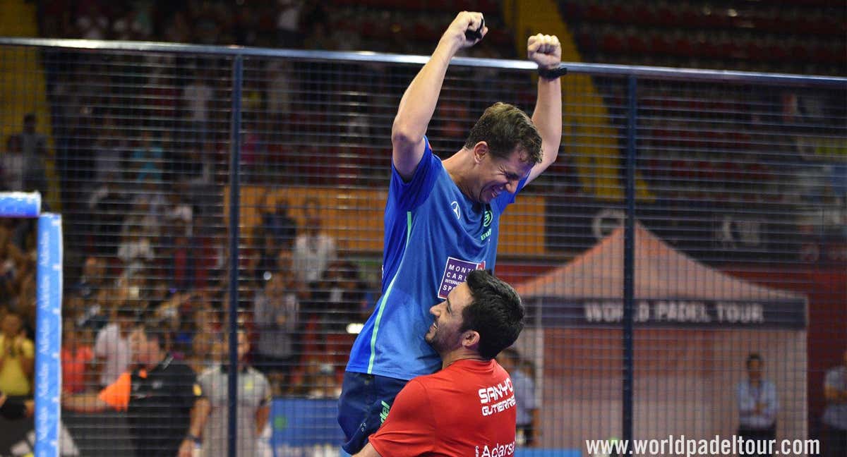 Paco y Sanyo celebran una victoria./WPT