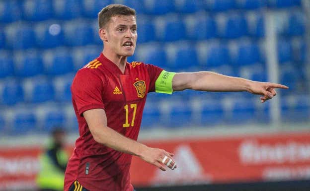Sergio Gómez, en un partido con la selección. Getty Images