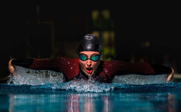 Fotografía ganadora de la categoría "Natación" . ION ZUGASTI