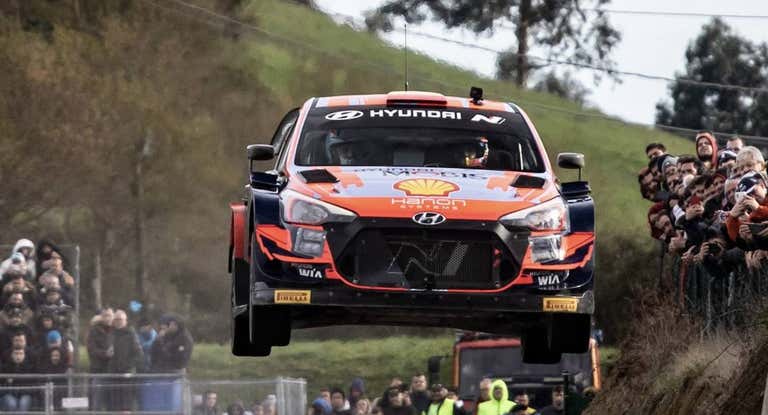 El coche de Dani Sordo, en la prueba del pasado fin de semana.