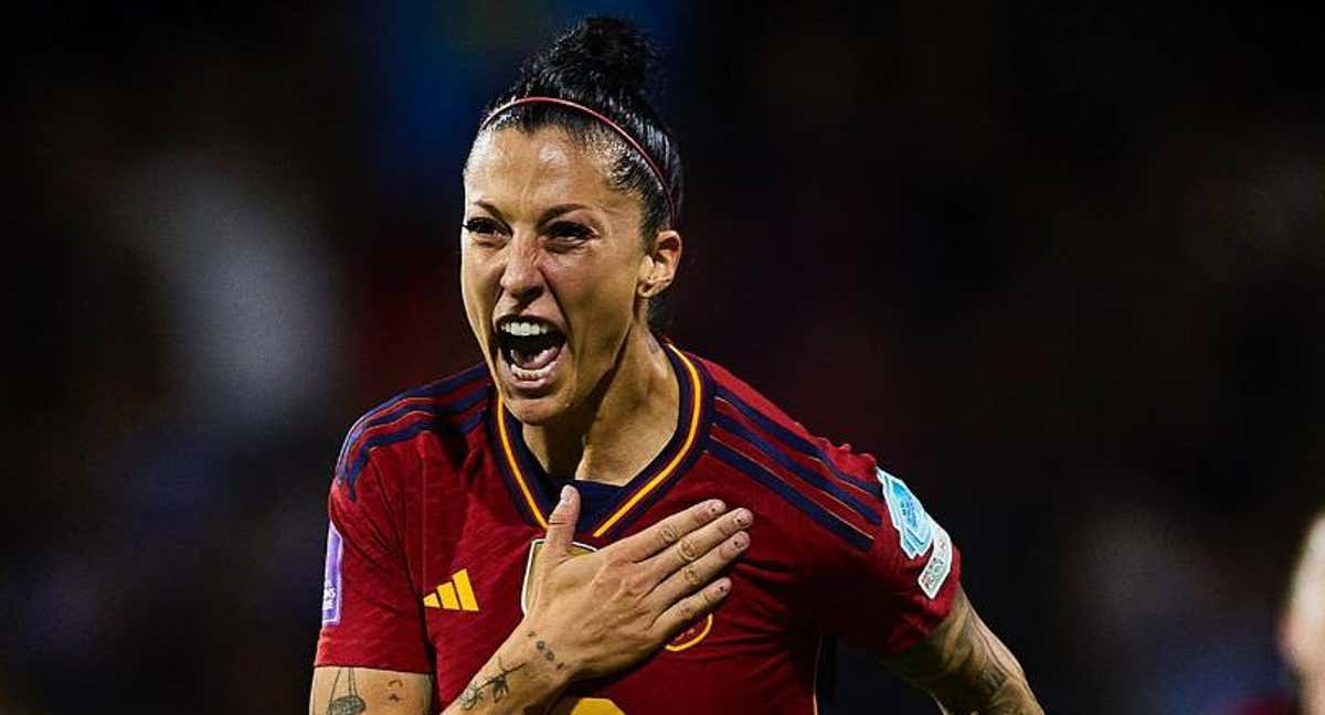 Jenni Hermoso celebra el gol ante Italia en la pasada fase de grupos de la Nations League. /@SEFutbolFem