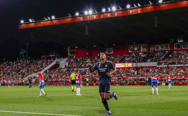 Bellingham celebra su gol contra el Girona. GETTY