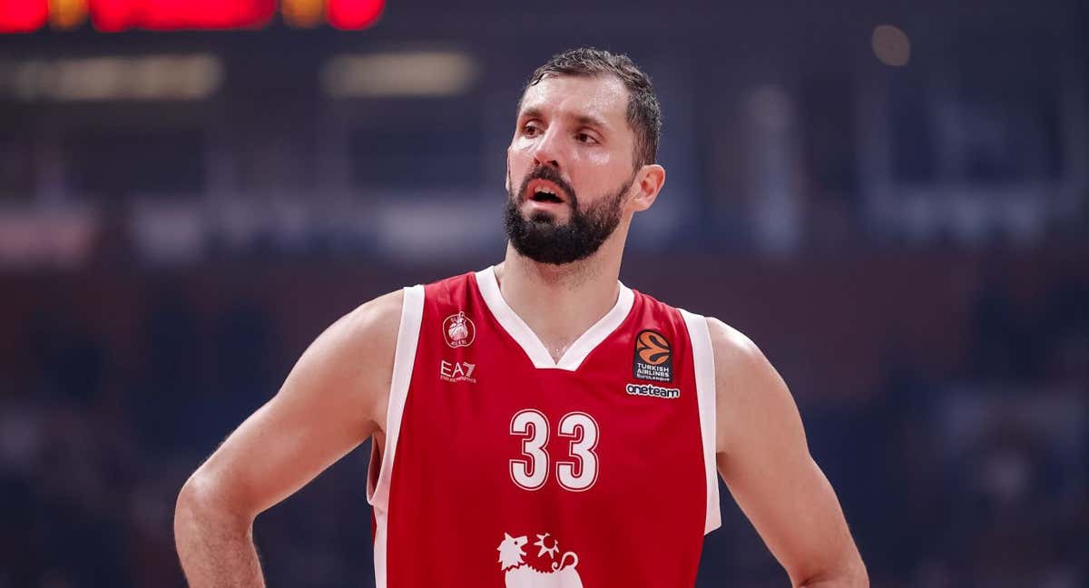 Nikola Mirotić, en un partido con Olimpia Milan./Olimpia Milan