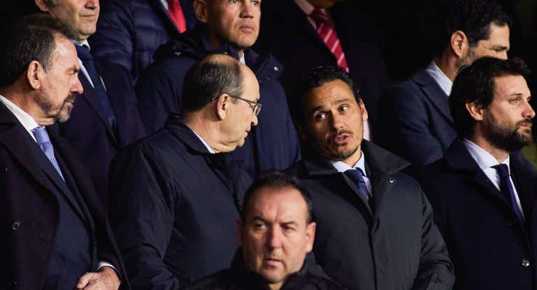 El presidente, José Castro, y el vicepresidente, Del Nido Carrasco, en el palco.