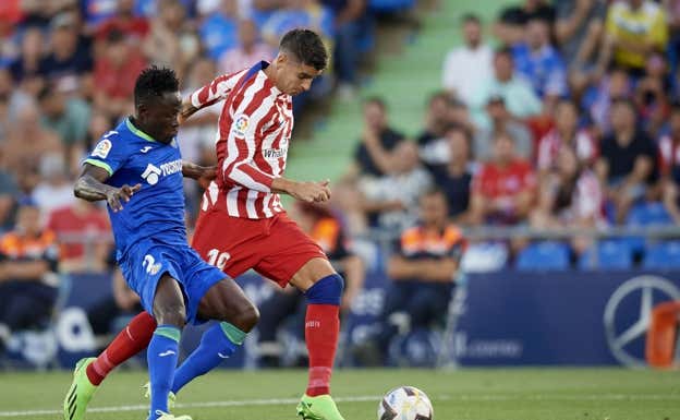 Morata, durante un partido contra el Getafe.  GETTY