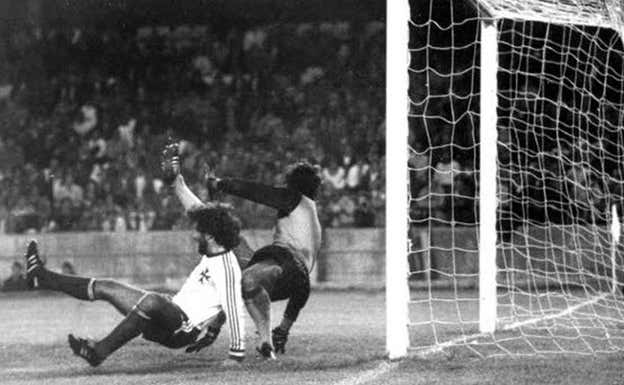 Imagen de uno de los 12 goles de España a Malta.