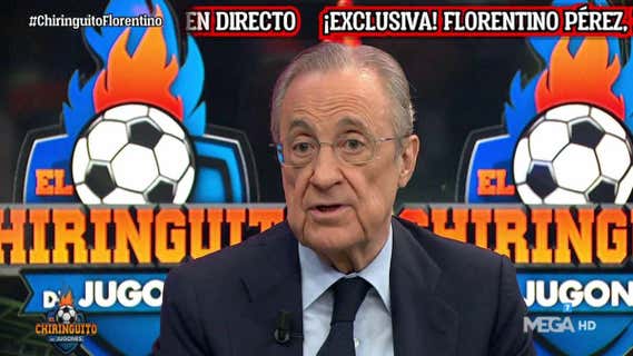 Florentino, en su entrevista en El Chiringuito en 2021./