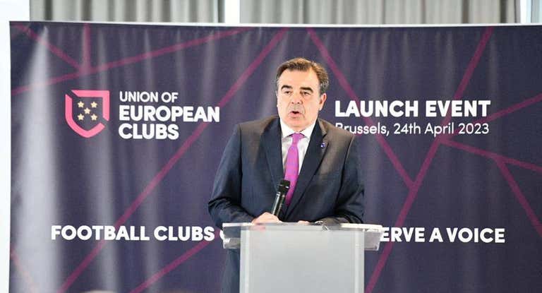 Margaritis Schinas (61), vicepresidente de la Comisión Europea, en el evento de lanzamiento de la UEC en Bruselas.