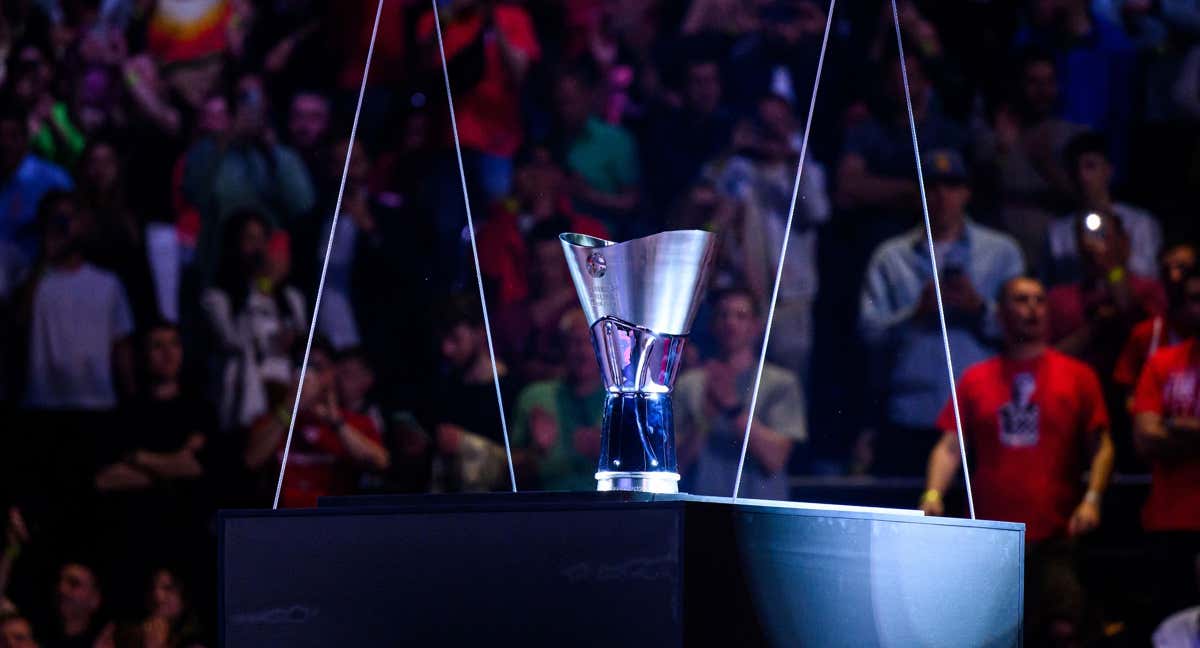 El trofeo de la Euroliga durante la pasada final four. /GETTY IMAGES/D. GRAU