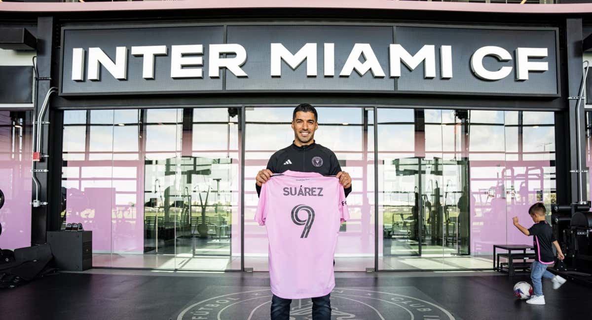 Suárez, en la presentación con Inter Miami.