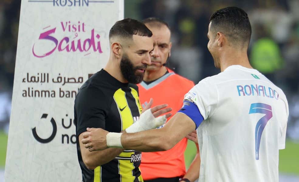 La charla del reencuentro entre Cristiano y Benzema que captó las cámaras: «¿Te está gustando la experiencia?»