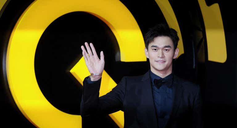 Sun Yang, recientemente, en un programa en China.