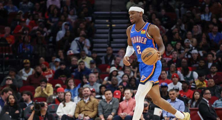 Shai Gilgeous-Alexander durante un partido con los Thunder.