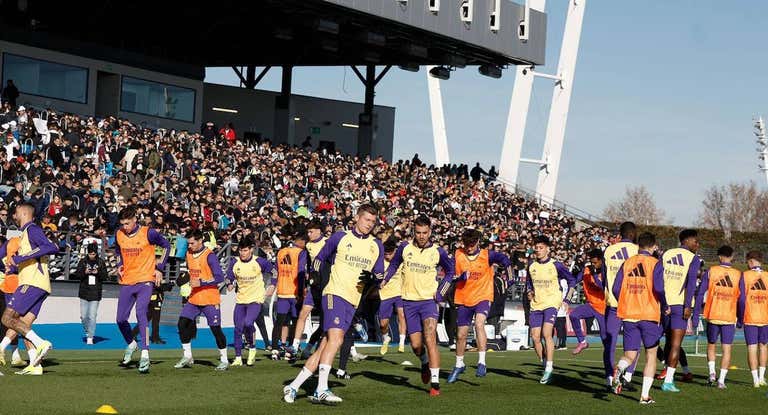 Entrenamiento del Real Madrid.