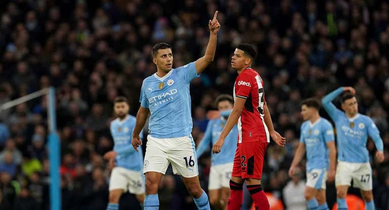 Rodri marcó el primer gol del partido.