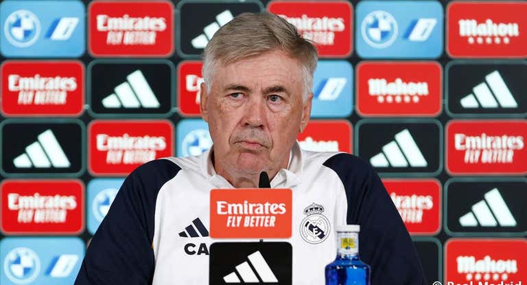 Ancelotti, en conferencia de prensa.
