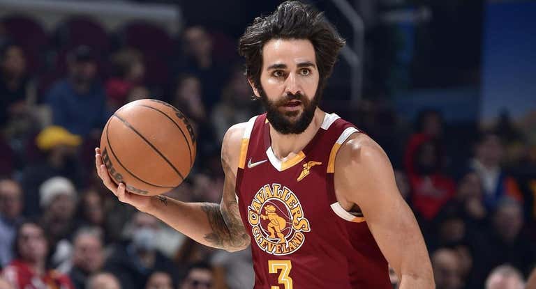 Ricky Rubio, durante un partido con los Cavaliers.