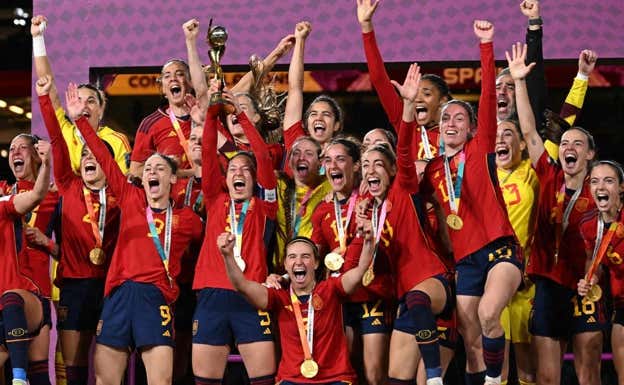 España celebra su primer Mundial.  Getty