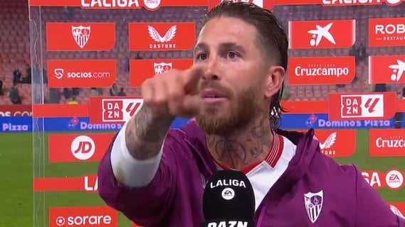 Sergio Ramos, en el momento que estalló en directo contra un aficionado. /DAZN