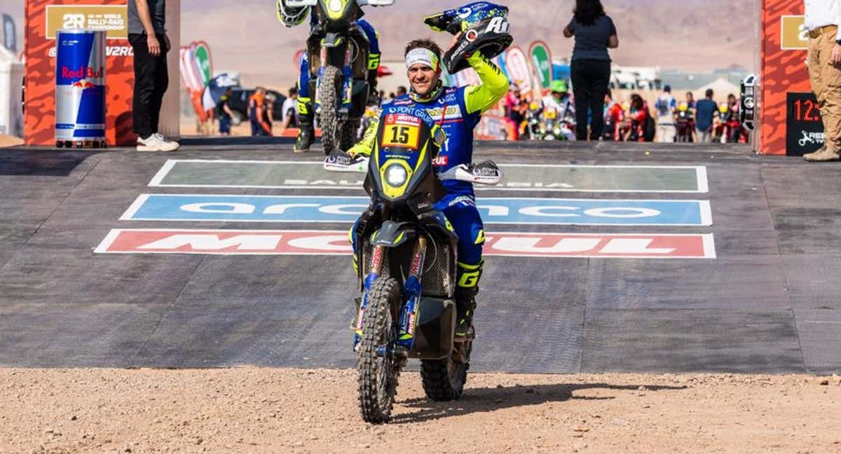 Lorenzo Santolino durante el Rally Dakar./Sherco