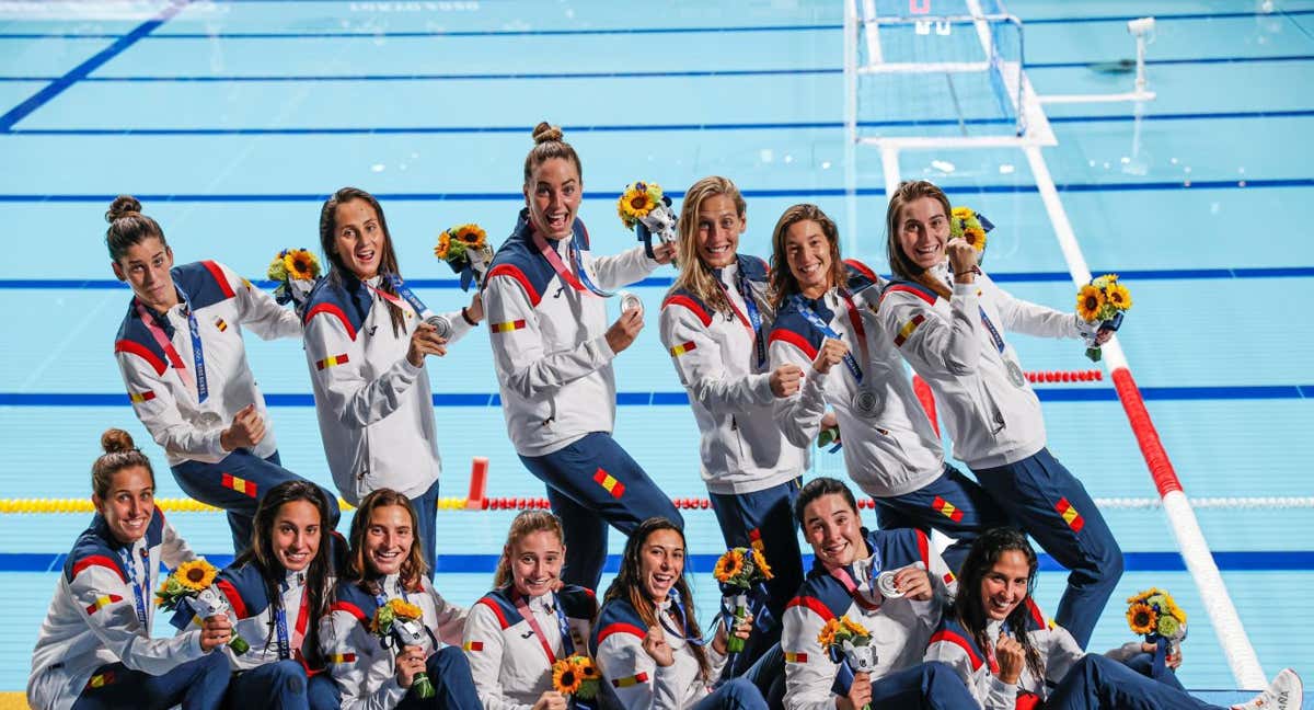 La Selección española de waterpolo, plata en Tokio 2020. /EFE