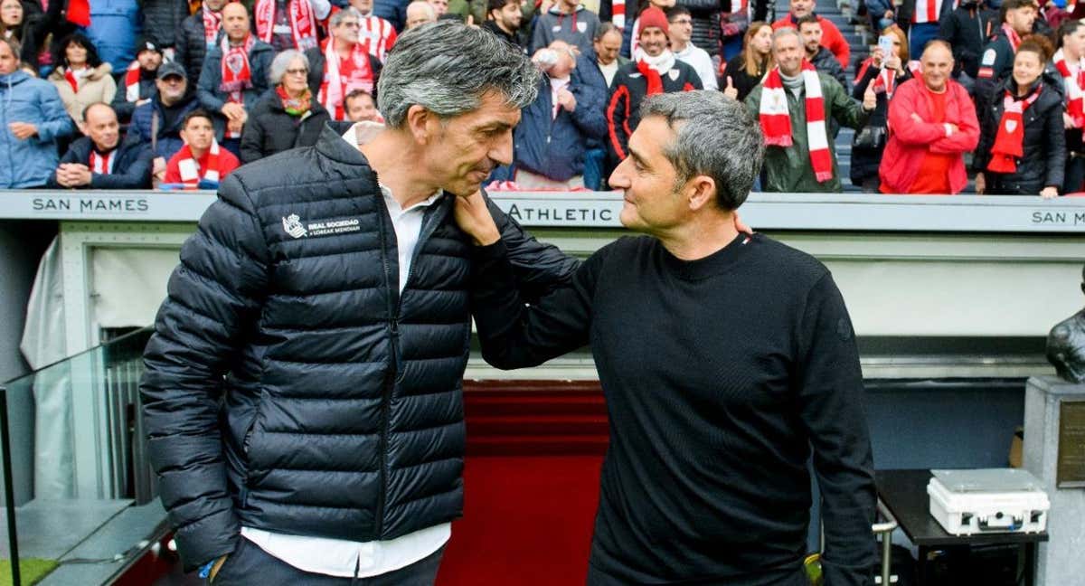 Imanol Alguacil y Ernesto Valverde se han repartido elogios. /Athletic Club