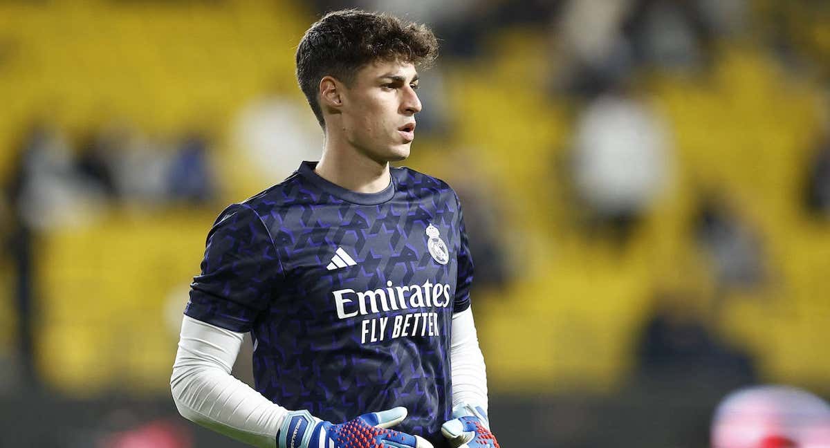 Kepa, antes del Real Madrid-Atlético de la Supercopa./REUTERS