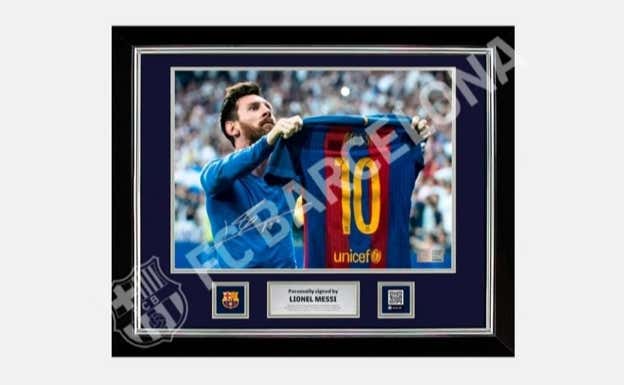 Foto de la celebración del clásico de Messi.  FC BARCELONA.
