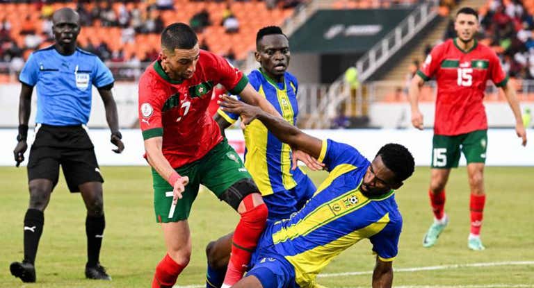 Imagen del encuentro entre Marruecos y Tanzania.