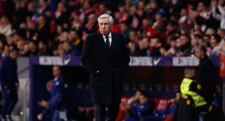 Carlo Ancelotti, en la banda del Civitas Metrpolitano.