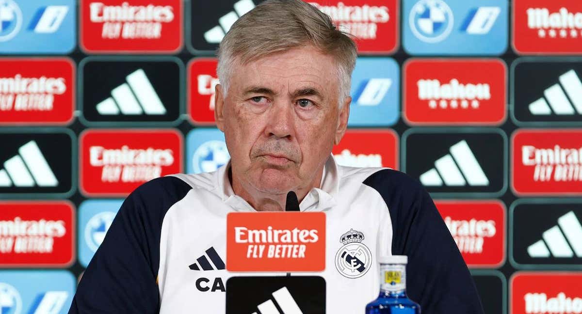 Ancelotti, en conferencia de prensa.