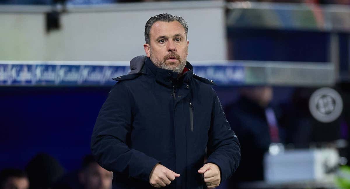 Sergio González, en su último partido al frente del Cádiz.
