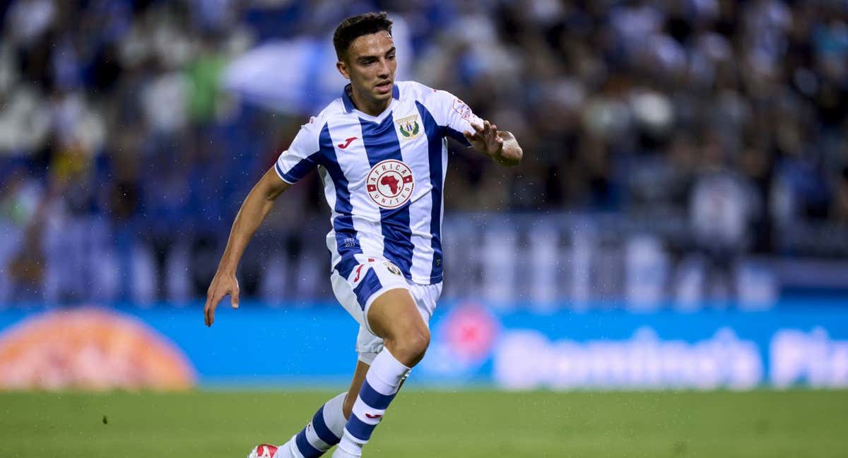 Naim García, durante un partido del Leganés. /Getty