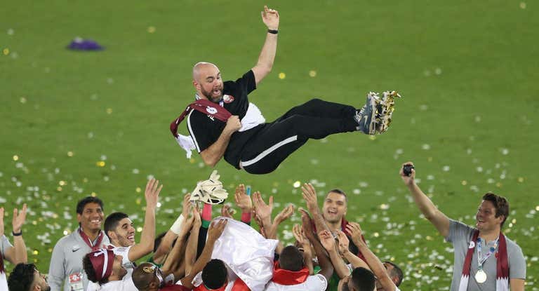 Catar celebra el título de la Copa Asia en 2019.