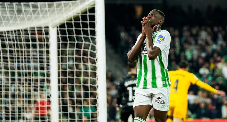 Luiz Henrique, en el partido entre el Betis y el Barcelona.