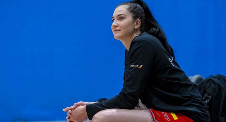 Megan Gustafson en un entrenamiento con la Selección el pasado mes de noviembre.
