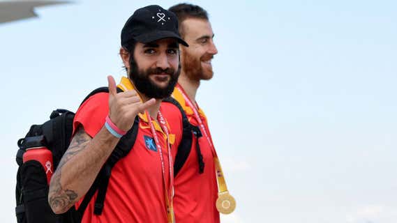 Ricky Rubio tras conquistar la medalla de oro en el Mundial de China 2019./FEB