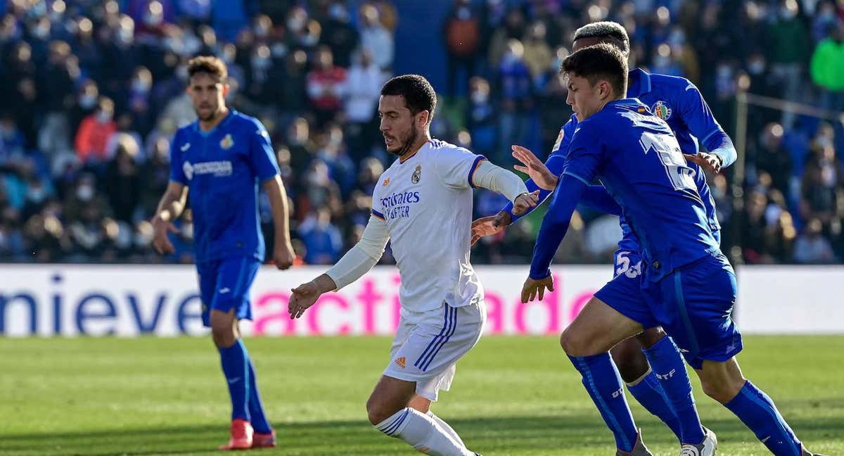 Hazard, en un partido contra el Getafe./EFE