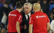 Otro rifirrafe de Ancelotti con De Burgos Bengoetxea: "Era lo contrario de lo que ha pitado"