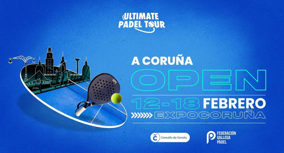 Cartel promocional de la prueba de La Coruña./ULTIMATE PADEL TOUR