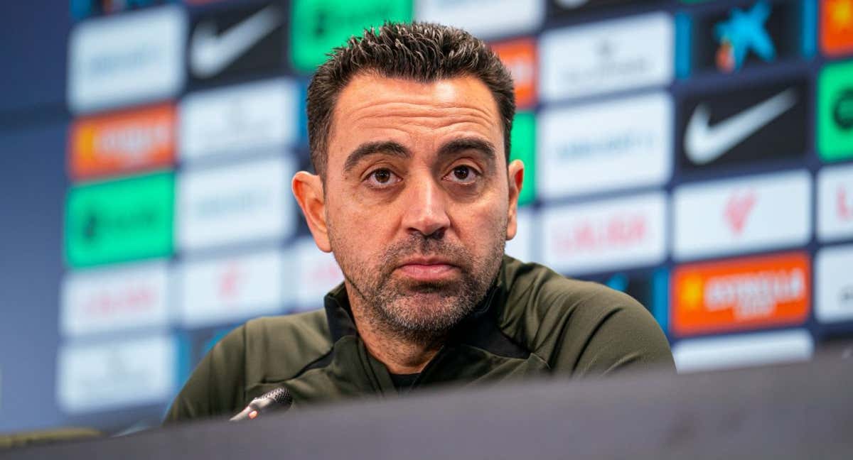 Xavi, en sala de prensa. /FCB