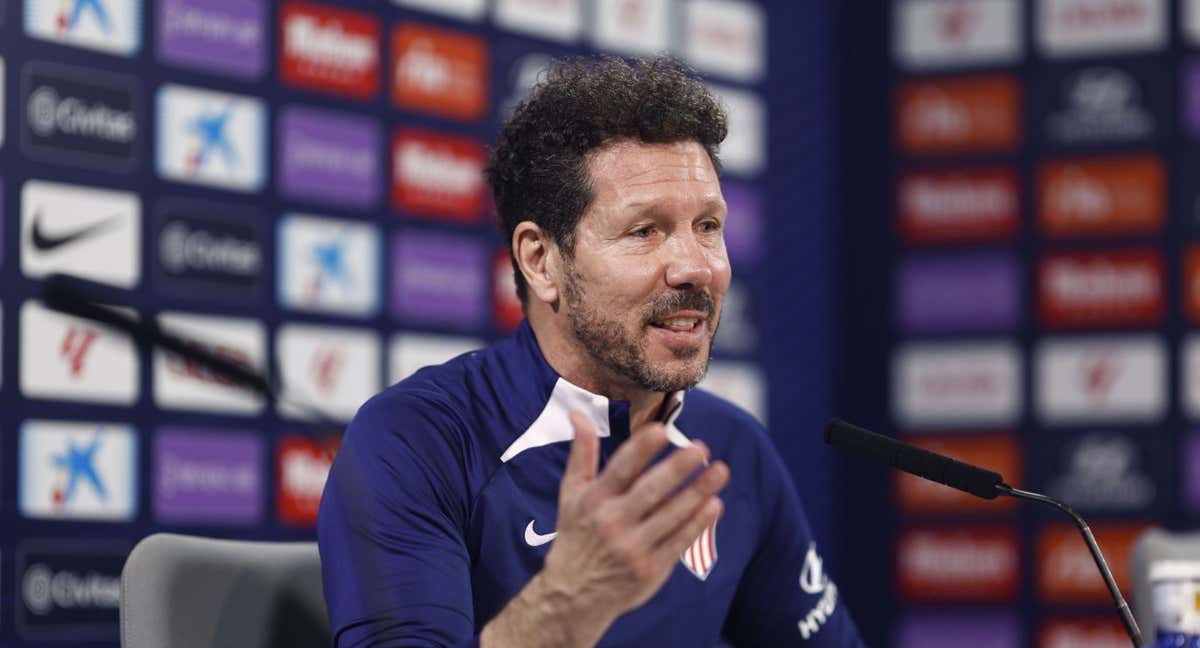 Simeone durante una rueda de prensa. /EFE