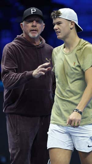 Boris Becker, junto a Holger Rune. Getty Images