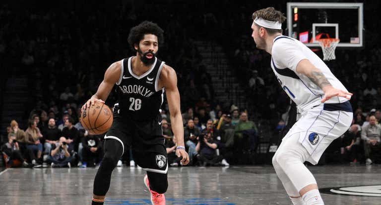 Spencer Dinwiddie, en un partido con los Nets.