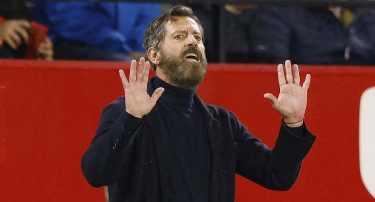 El entrenador del Sevilla, Quique Sánchez Flores.